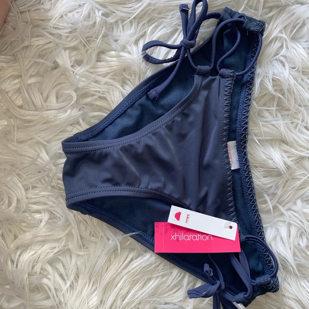 Xhiliration blue bikini bottoms NWT